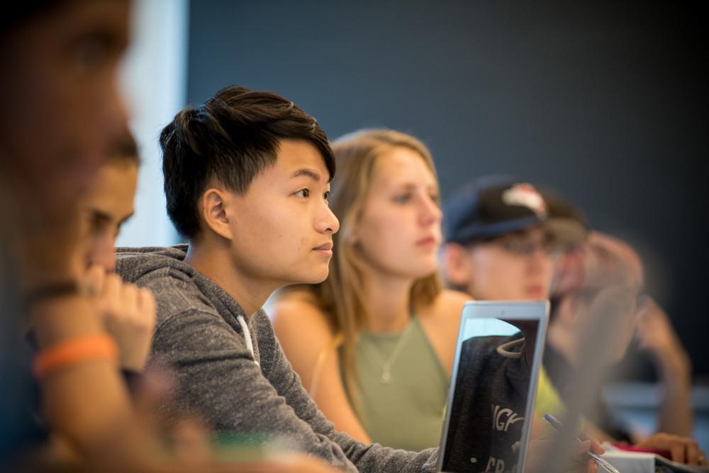 Students in an economics class.